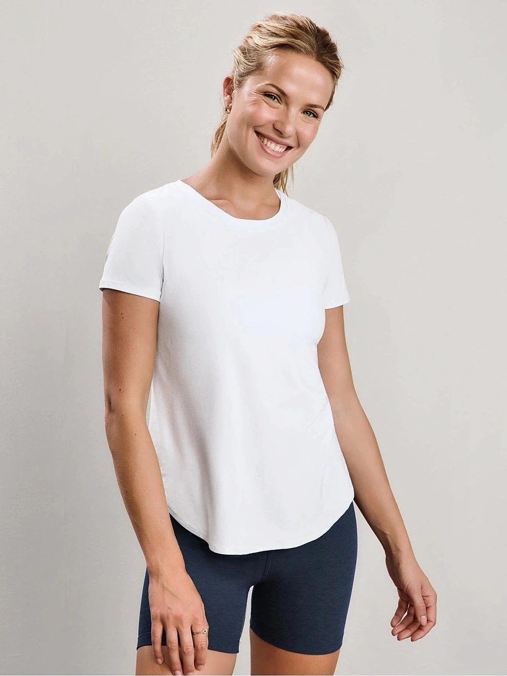 Beyond Yoga on the down low tee white XS oversized BNWT